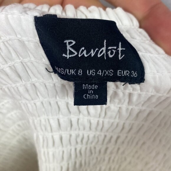 Bardot Revolve Ibiza Cutout Midi Dress In White Solid - Size US 4 - Picture 5 of 13